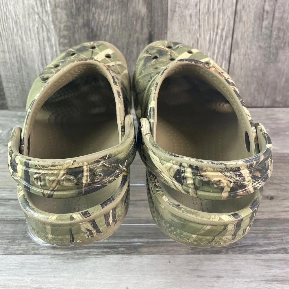 Crocs Classic Clog Kids C9 Advantage MAX-4 HD Camo Khaki Green Hunting Shoes